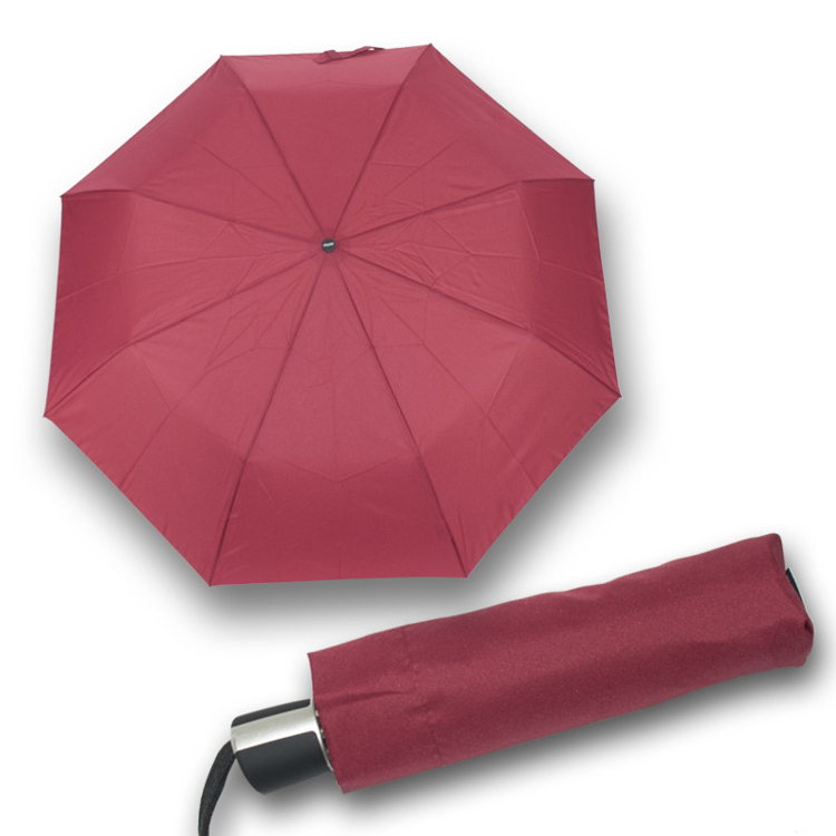 Obrazek DOPPLER Mini Fiber Uni - damski fioletowy składany parasol bordowy