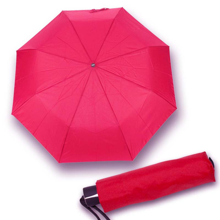 Obrazek DOPPLER Mini Fiber Uni pink - damski parasol składany różowy