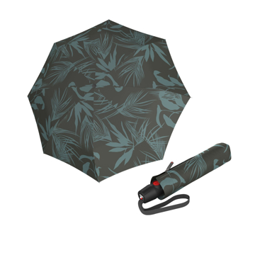 Obrazek KNIRPS T.200 Medium Duomatic Botany oliwkowy - elegancki, w pełni automatyczny parasol