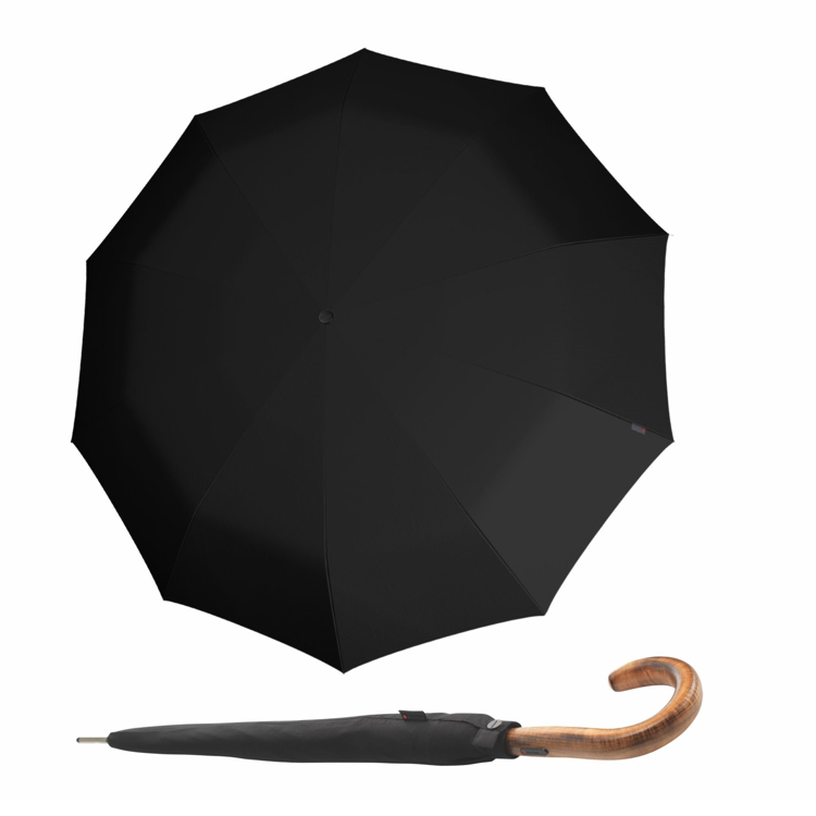 Obrazek KNIRPS S.770 LONG BLACK - męski parasol na goleń czarny