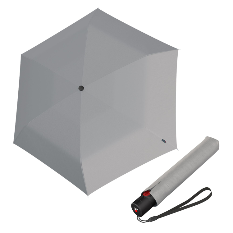 Obrazek KNIRPS U.200 Duomatic Stone- elegancki damski w pełni automatyczny parasol kolorze szarym