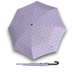 Obrazek KNIRPS A.760 Stick Automatic Dot Art Lavender - Elegancki parasol z wyrzutnikiem w kolorze fioletowym