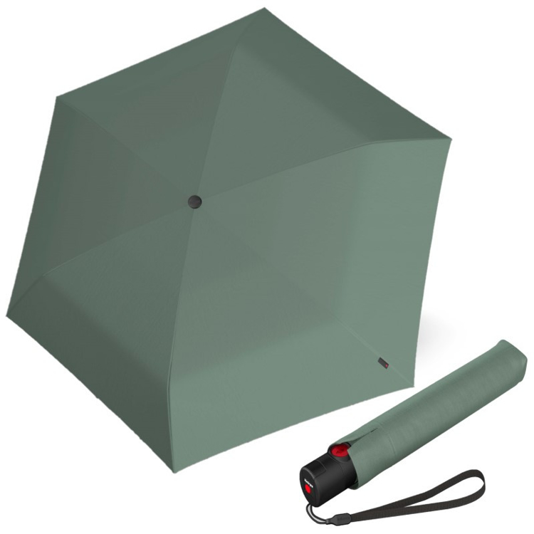 Obrazek KNIRPS U.200 Aloe - elegancki damski w pełni automatyczny parasol Olive