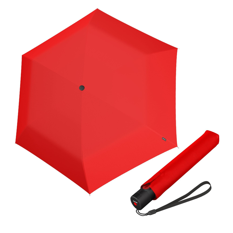 Obrazek KNIRPS U.200 Red - elegancki damski w pełni automatyczny parasol kolorze czerwonym