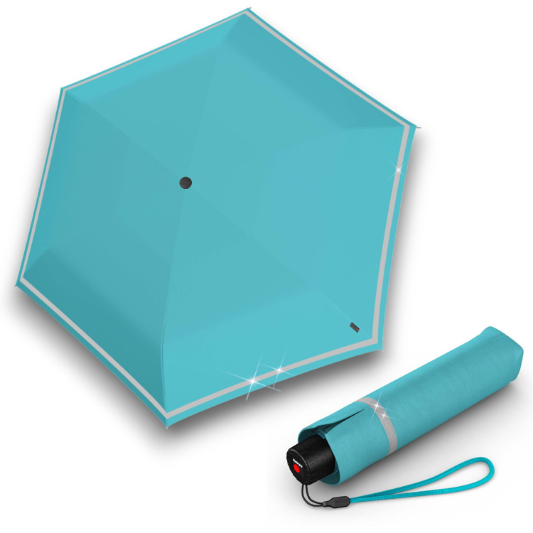 Obrazek KNIRPS ROOKIE CAPRI REFLECTIVE - lekki składany parasol zielony