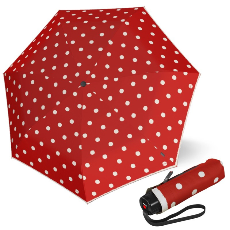 Obrazek KNIRPS T.020 DOT ART RED - ultralekki składany parasol czerwony