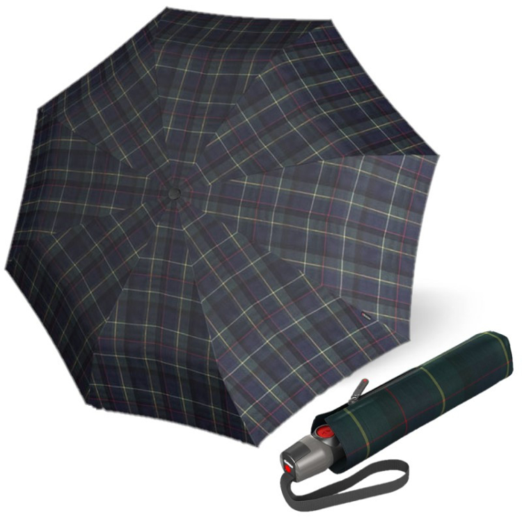 Obrazek KNIRPS T.200 CHECK HUNTER - elegancki damski parasol w pełni automatyczny