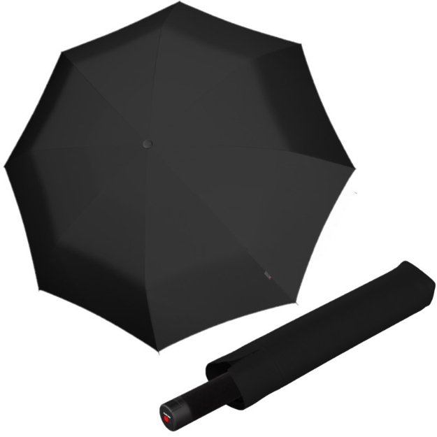 Obrazek KNIRPS U.90 XXL BLACK - ultralekki składany parasol czarny