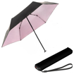 Obrazek KNIRPS US.050 BLACK WITH ROSE - lekki damski składany płaski parasol czarny