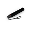 Obrazek KNIRPS US.050 BLACK WITH ROSE - lekki damski składany płaski parasol czarny