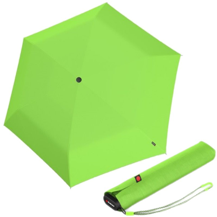 Obrazek KNIRPS US.050 NEON GREEN - lekki damski składany płaski parasol zielony