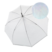 Obrazek Knirps C.760 Stick Transparent Stardust Black - przezroczysty damski parasol na goleń