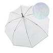 Obrazek Knirps C.760 Stick Transparent Stardust Agave - przezroczysty damski parasol na goleń
