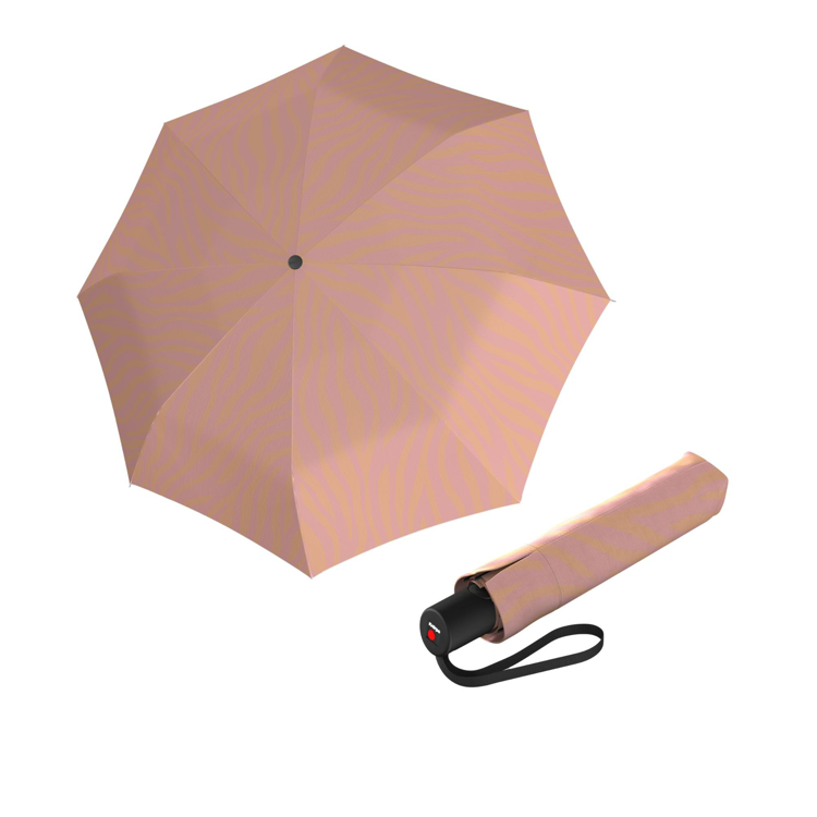 Obrazek KNIRPS A.200 MEDIUM DUOMATIC Zebra Peach - elegancki damski parasol w pełni automatyczny