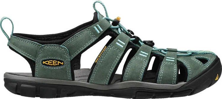 Obrazek KEEN Clearwater CNX Leather W Dámské sandály mineral blue/yellow