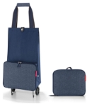 Obrazek Reisenthel Foldabletrolley Herringbone Dark Blue 30 L
