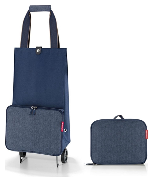 Obrazek Reisenthel Foldabletrolley Herringbone Dark Blue 30 L