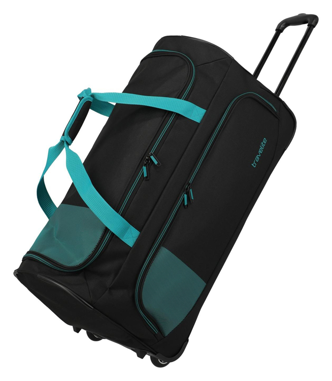 Obrazek Travelite Basics Fresh Walizka na kółkach L czarny/petrol 89