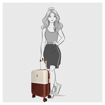 Obrazek Enrico Benetti Princetown S Bordeaux/Pink 40 L