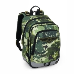 Obrazek Plecak szkolny trzykomorowy Bagmaster ALFA 25 B - fighter green 18 l