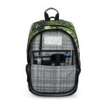 Obrazek Plecak szkolny trzykomorowy Bagmaster ALFA 25 B - fighter green 18 l