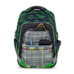 Obrazek Plecak szkolny Bagmaster LUMI 25 C - Dinosaur Green 18 l