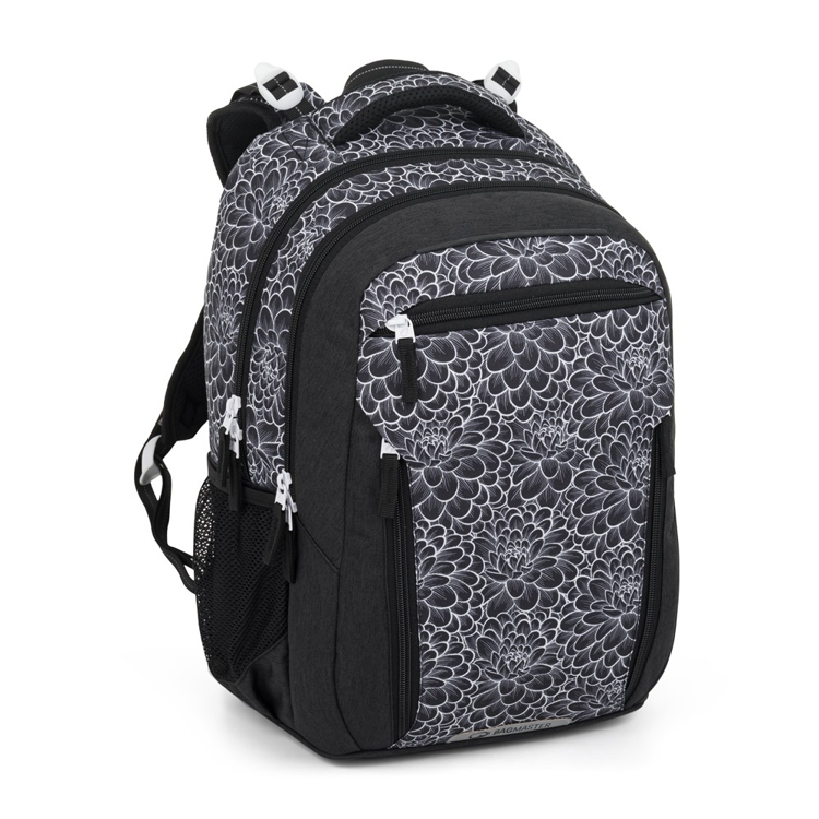 Obrazek Plecak szkolny Bagmaster PORTO 25 A - czarno-biały Czarny 23 l