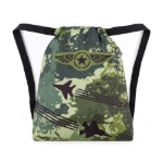 Obrazek Bagmaster Torba ALFA 25 B worek szkolny na kapcie / gimnastyczny - fighter green 1,5 l