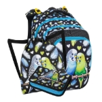 Obrazek Bagmaster BETA 25 Mały zestaw szkolny dla pierwszoklasistów - papuga czarna 18 l