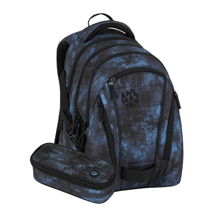 Obrazek Zestaw studencki Bagmaster BAG 25 B - czarno-niebieski Czarny 30 l