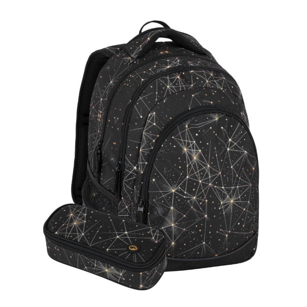 Obrazek Zestaw studencki Bagmaster DIGITAL 25 A - Space Black 22 l