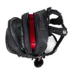 Obrazek Zestaw studencki Bagmaster ZIPSTER 25 A - czarny z białymi kwiatami