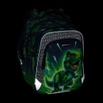 Obrazek Bagmaster LUMI 25 C duży zestaw szkolny dla pierwszoklasistów - dinosarus Green 18 l