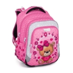 Obrazek Plecak szkolny Bagmaster LUMI 24 H - Teddy Bear Pink 18 l