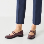 Obrazek Tamaris 1-22131-45-537 Bordowe baleriny damskie