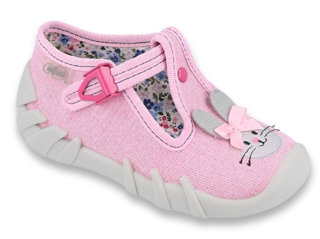 Obrazek BEFADO 110P374 buty dziewczęce z klamrą różowy króliczek