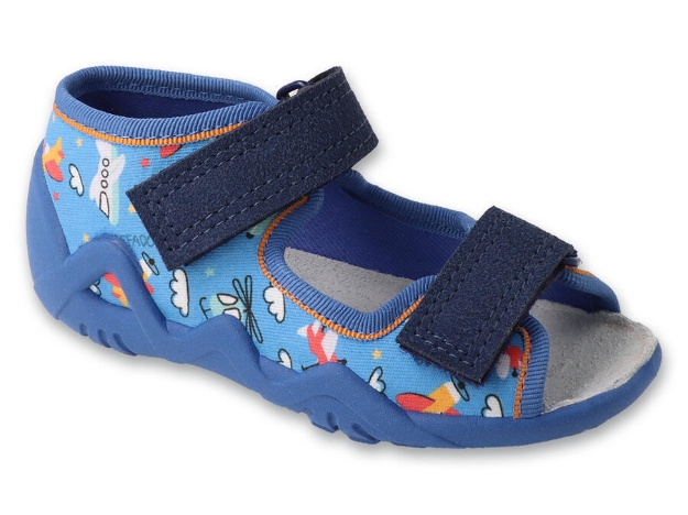 Obrazek BEFADO 350P052 sandały chłopięce SNAKE samoloty