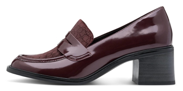 Obrazek Tamaris 1-24464-45-534 Damskie loafersy w kolorze merlot