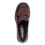 Obrazek Tamaris 1-24464-45-534 Damskie loafersy w kolorze merlot