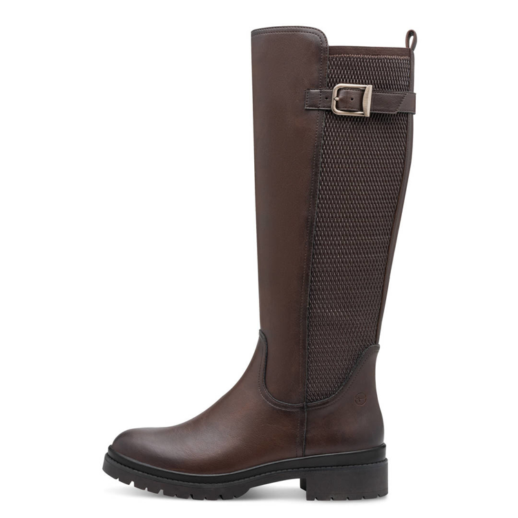 Obrazek Tamaris 1-25625-45-342 Botki damskie brązowe