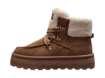 Obrazek Tom Tailor 8490220009 Damskie zimowe buty za kostkę w kolorze orzechowym