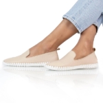 Obrazek Skórzane damskie loafersy Batz Elmira w kolorze beżowym