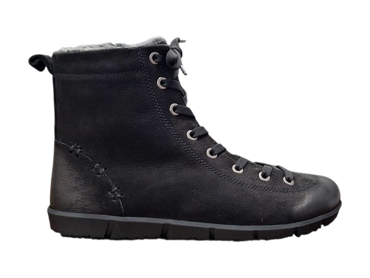 Obrazek Wild 017-28001 Damskie skórzane botki za kostkę w kolorze czarnym