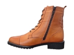 Obrazek Wild 077-46498 Damskie skórzane buty za kostkę w kolorze rdzawym