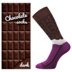 Obrazek LONKA Original skarpetki damskie z motywem CHOCOLATE w pudełku DARK