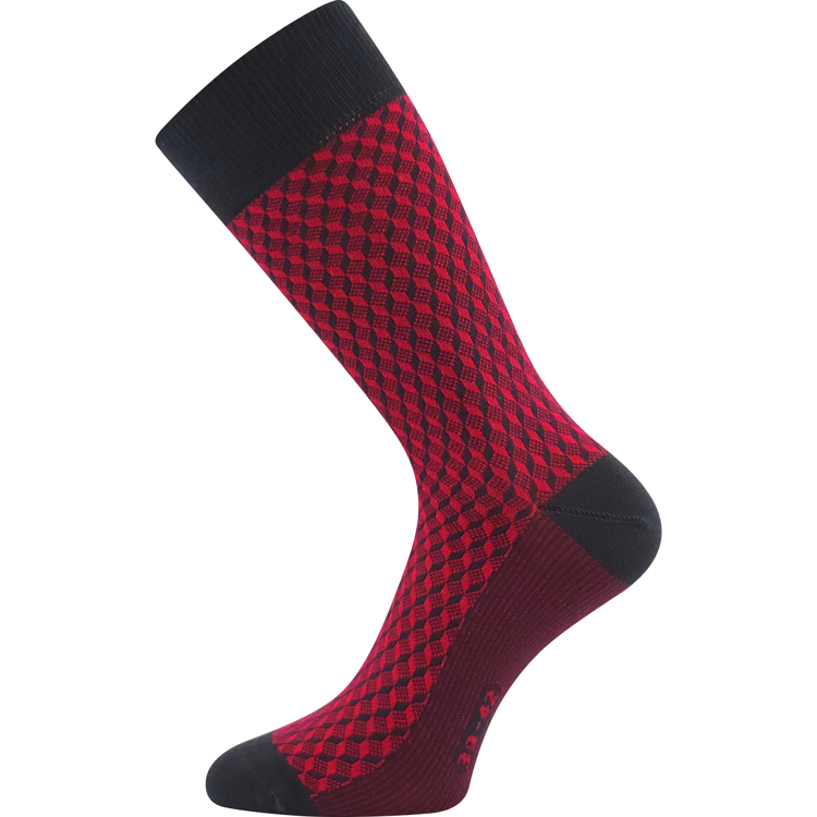 Obrazek LONKA Skarpety męskie ZERYK z bawełną DARK GRAY WITH MAGENTA (3 pary)