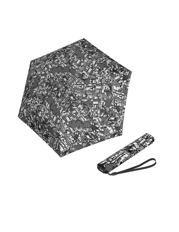 Obrazek Knirps US.050 ultra light slim manual story black - lekki damski parasol składany na płasko