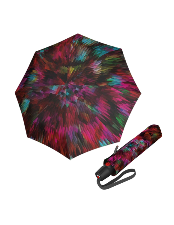 Obrazek KNIRPS T.200 Medium Duomatic Peacock Red - elegancki, w pełni automatyczny parasol