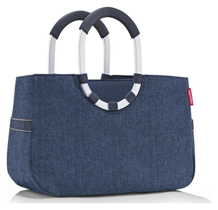 Obrazek Reisenthel Loopshopper M Herringbone Dark Blue 12 L