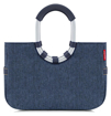 Obrazek Reisenthel Loopshopper M Herringbone Dark Blue 12 L